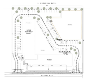 Drawing of Marvel Way site layout and plan for Reno sober living apartment complex